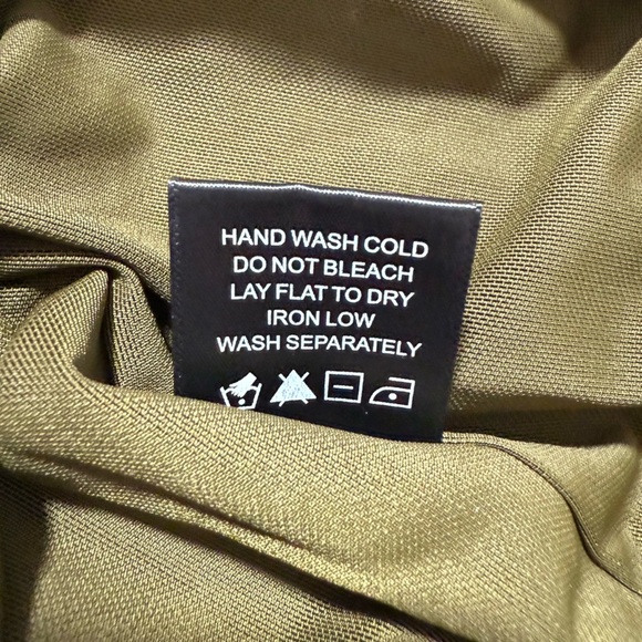 DUNDAS x Revolve Olive Chain Ring One-Shoulder Maxi Dress NWT Size S - Picture 9 of 9